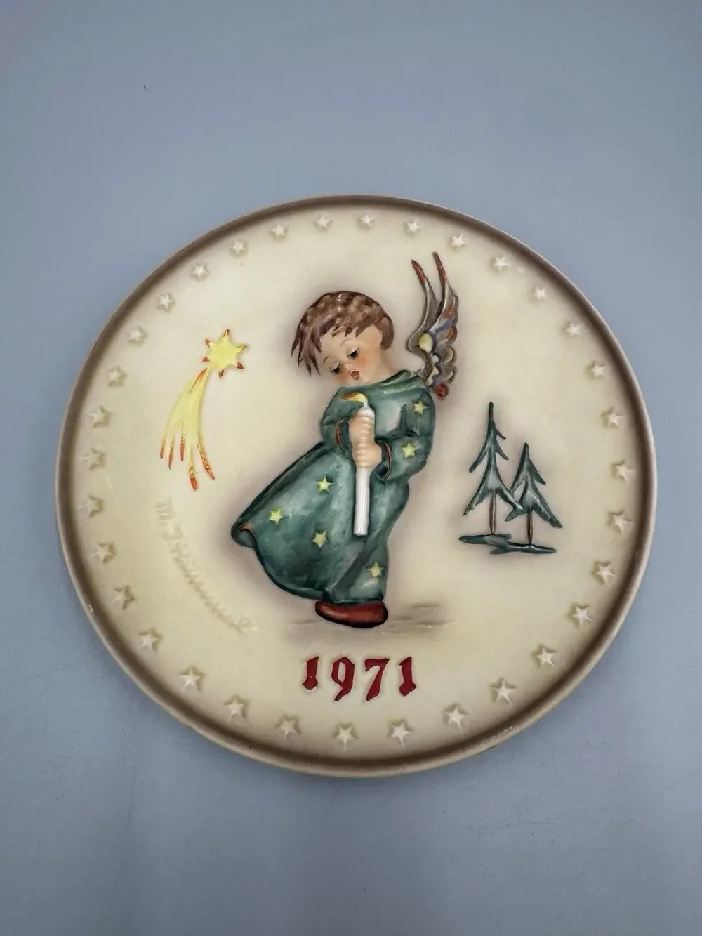 1971 Goebel Hummel Annual Collector Plate Angel Porcelain Germany Hum 264